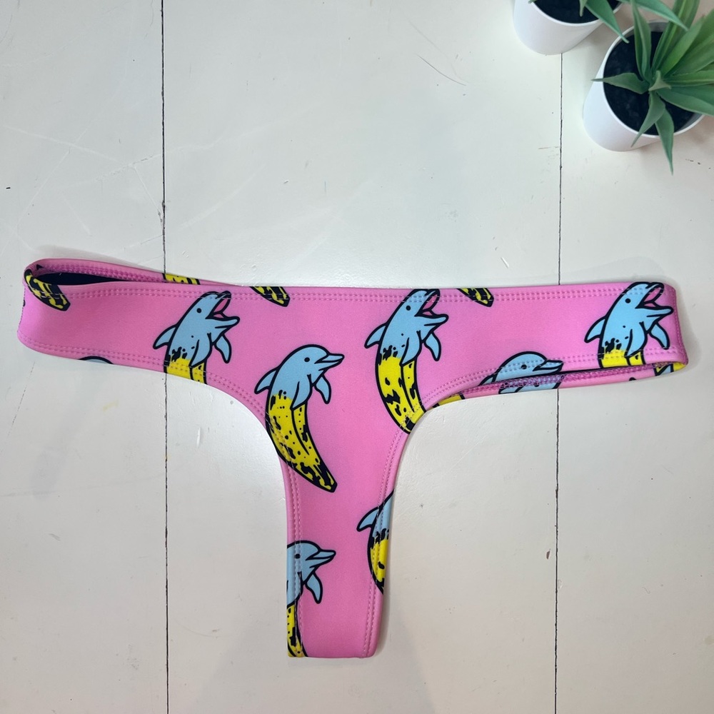 Limited Edition HOAKA X PONY Willy Banana Dolphin Thong Bikini Bottom